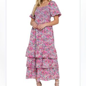 English Factory Floral Midi Dress size Large